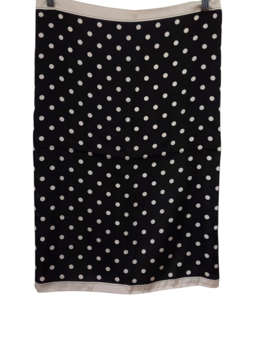 Polka Dots Black Satin Scarf - Picture 4 of 7
